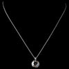 Silver Smoke Round Swarovski Crystal Element On Chain Bridal Wedding Necklace 9600