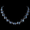 Silver Montana Navy Blue Swarovski Crystal Round Solitaire Bridal Wedding Necklace 9607
