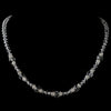 Silver Clear Swarovski Crystal Bead & Rondelle Bridal Wedding Jewelry Set 9712
