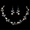 Bridal Wedding Necklace Earring Set 1043 Light Rose