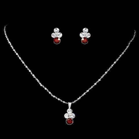 * Rhinestone Bridal Wedding Necklace Earring Set NE 110