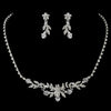 Silver Clear Rhinestone Bridal Wedding Jewelry Set 12708