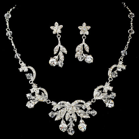 * Stunning Floral Bridal Wedding Jewelry Set NE 1461