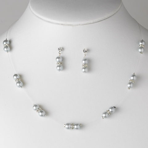 Berry Blue Bridal Wedding Necklace & Earring Set 206