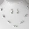 Bridal Wedding Necklace Earring Set NE 206 Cloud Silver