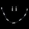 Bridal Wedding Necklace Earring Set 206 Light Blue