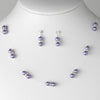 Bridal Wedding Necklace Earring Set 206 Purple