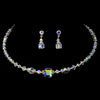 * Silver AB Bridal Wedding Necklace Earring Set NE 232