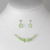 * Green Illusion Bridal Wedding Necklace & Earring Set NE 233