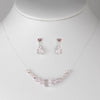 * Bridal Wedding Necklace Earring Set 233 Pink
