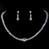 * AB Swarovski Crystal Bridal Wedding Jewelry Set NE 234