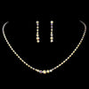 * Color Accented Crystal Bridal Wedding Jewelry Set NE 337