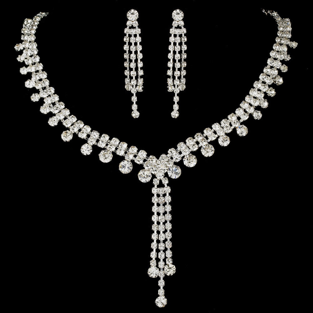 Gorgeous Crystal Bridal Wedding Jewelry Set NE 377