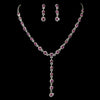 Bridal Wedding Necklace Earring Set 5790 Purple