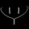 * Bridal Wedding Necklace Earring Set 70055 Silver AB