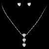 Bridal Wedding Necklace Earring Set 70808 Silver Clear
