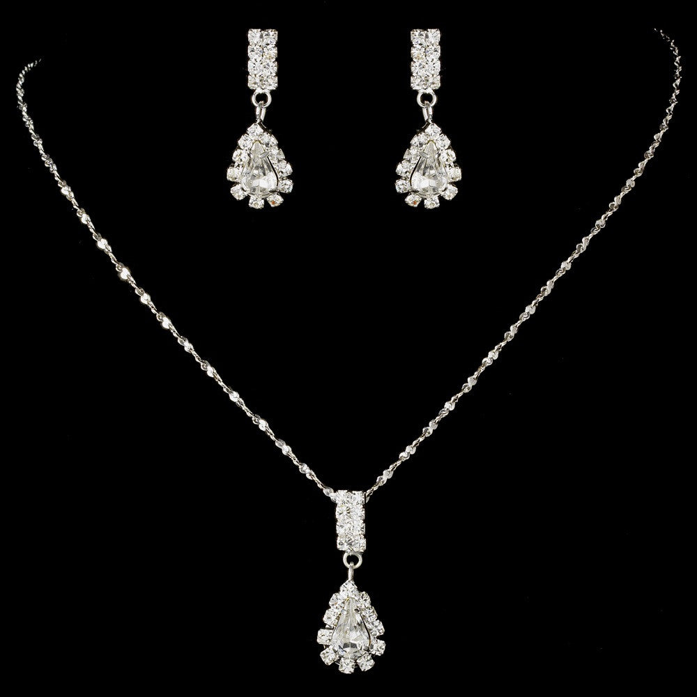 Teardrop Bridal Wedding Jewelry Set NE 70900