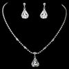 Silver Clear Rhinestone Bridal Wedding Jewelry Set 71819