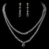 Layered Swavorski Crystal Bridal Wedding Jewelry Set NE 7199