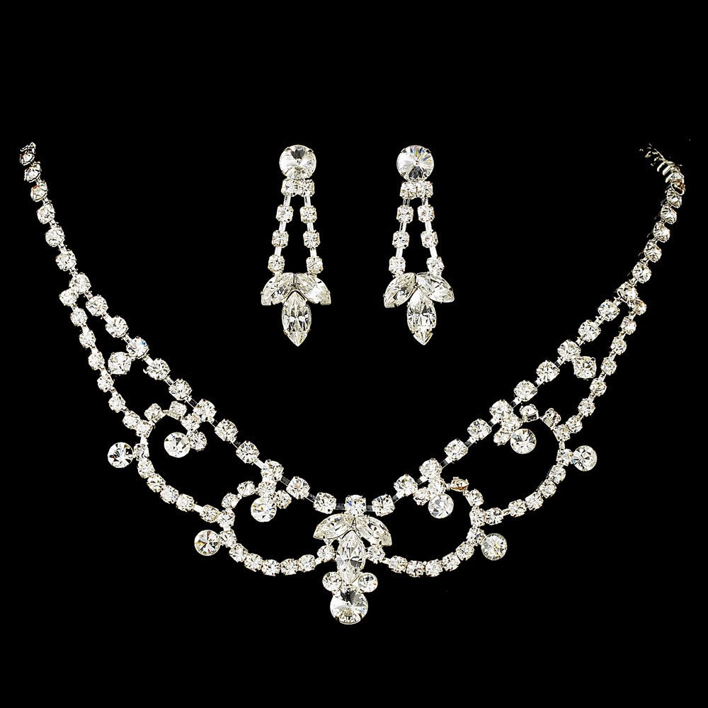 Swarovski Crystal Bridal Wedding Jewelry Set NE 7200