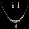 Silver Clear Rhinestone Bridal Wedding Jewelry Set 72023