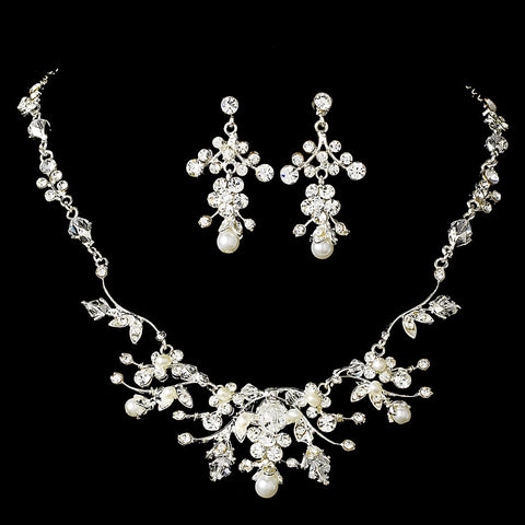 Beautiful Bridal Wedding Necklace Earring Set NE 7204