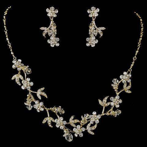 Dangle Swarovski Crystal Dangle Bridal Wedding Jewelry Set 7206