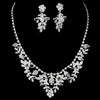 Beautiful Swarovski Bridal Wedding Necklace Earring Set NE 7207