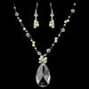 Ivory Bridal Wedding Necklace Earring Set 7242