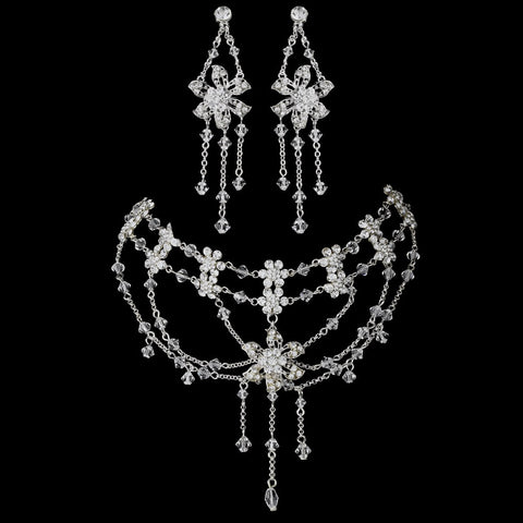 Crystal Couture Bridal Wedding Statement Bridal Wedding Jewelry Set NE 7301