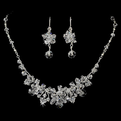 Swarovski Bridal Wedding Necklace Earring Set NE 7603