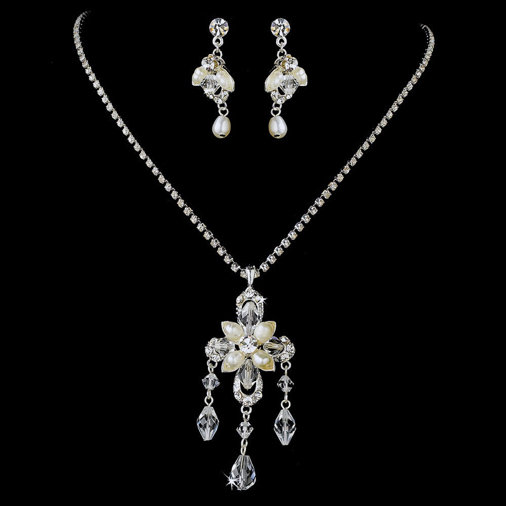 Swarovski Crystal Vintage Bridal Wedding Jewelry Set NE 7801