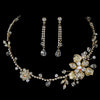 Swarovski Crystal Gold Bridal Wedding Jewelry 7802 & Bridal Wedding Headband Bridal Wedding Hair Comb 8148