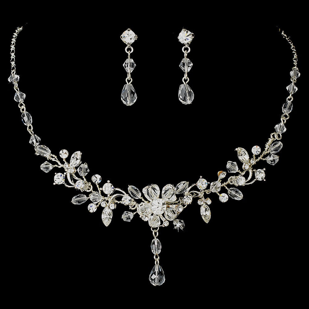 Swarovski Crystal Couture Bridal Wedding Jewelry Set NE 8003