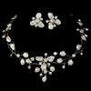 Keshi Pearl Couture Bridal Wedding Necklace Earring Set NE 8134