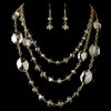 Gold Smoke Rondelle Crystal Beaded Fashion Bridal Wedding Jewelry Set 82048