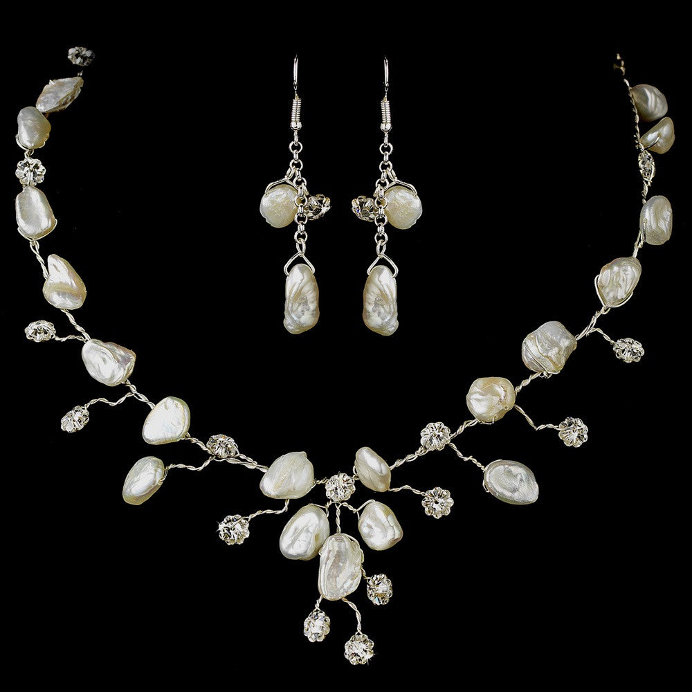 * Keshi Bridal Wedding Pearl Bridal Wedding Jewelry Set NE 8261