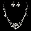 Silver Clear Rhinestone Bridal Wedding Jewelry Set 8311
