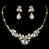 Gold Elegant Bridal Wedding Jewelry Set & Bridal Wedding Tiara 8314