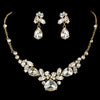 Gold Elegant Bridal Wedding Jewelry Set NE 8314