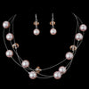 Bridal Wedding Necklace Earring Set NE 8362 Pink