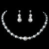 Bridal Wedding Necklace Earring Set NE 8424 Champagne