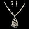 Chandelier Dangle Bridal Wedding Jewelry Set NE 932