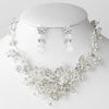 Silver Clear Crystal Bridal Wedding Jewelry Set 9690