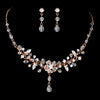 Rose Gold Swarovski Crystal Bridal Wedding Jewelry Set 8003