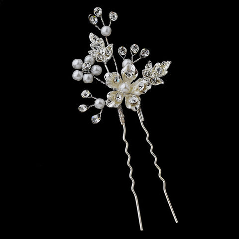 Silver Bridal Wedding Hair Pin 039