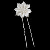 * Porcelain Flower with Swarovski Crystal Accent Pin 66 (Set of 2)