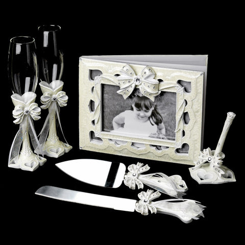 Elegant Bow Complete Matching Reception Accessory Set 1743-1746