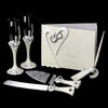 Bridal Wedding Ring and Heart Complete Matching Reception Accessory Set