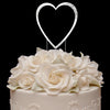 Silver Plated Crystal Wedding Heart Cake Toppers